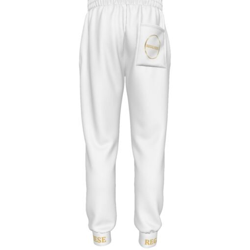 Men's White Sweatpants With MHAYHTF Red Design - Image 2