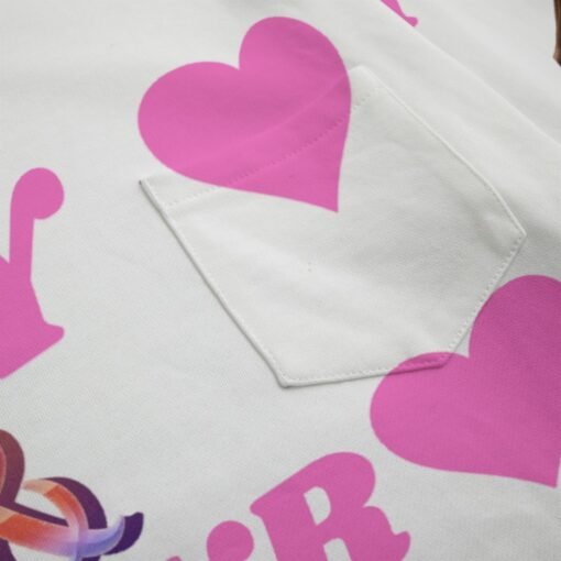 Unisex Boat Neckline Cotton Sweatshirt With Chest Pocket Pink MHAYHTF Design - Image 4