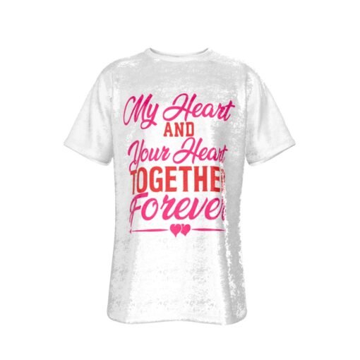 Men's Velvet T-Shirt from the MY HEART AND YOUR HEART TOGETHER FOREVER Collection