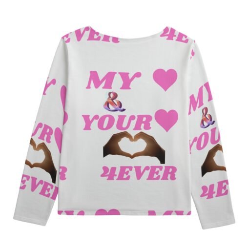 Unisex Boat Neckline Cotton Sweatshirt With Chest Pocket Pink MHAYHTF Design - Image 2