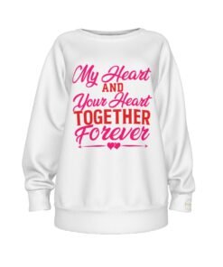 Women's Sleeve Sweatshirt White MHAYHTF from Regalviese, featuring a heartwarming design.