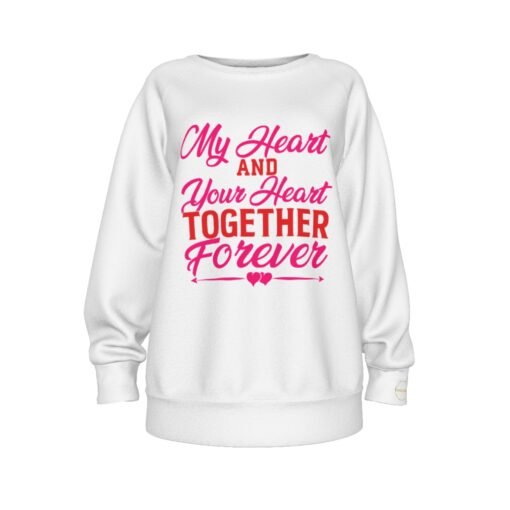 Women's Sleeve Sweatshirt White MHAYHTF from Regalviese, featuring a heartwarming design.