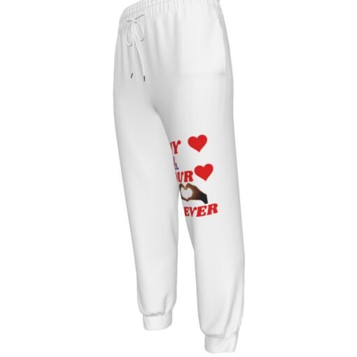 Kid's Casual White Pants With Red Design - Image 4