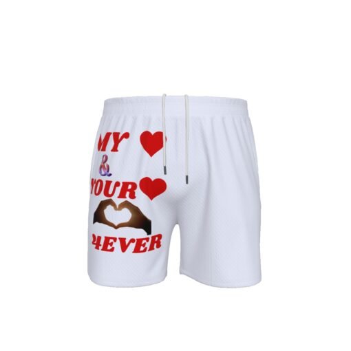 Men's Pocket Shorts in Red with MHAYHTF design