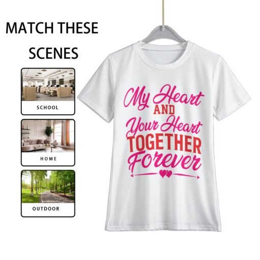 My Heart And Your Heart White Kid's T-Shirt - Image 3