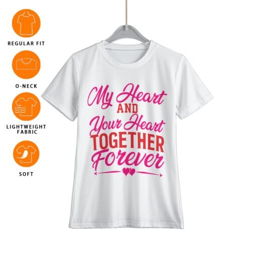 My Heart And Your Heart White Kid's T-Shirt - Image 4