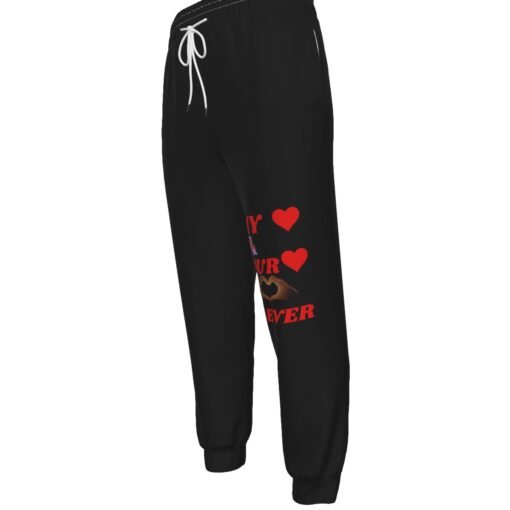 Kid's Casual Black Pants With Red Design - Image 4