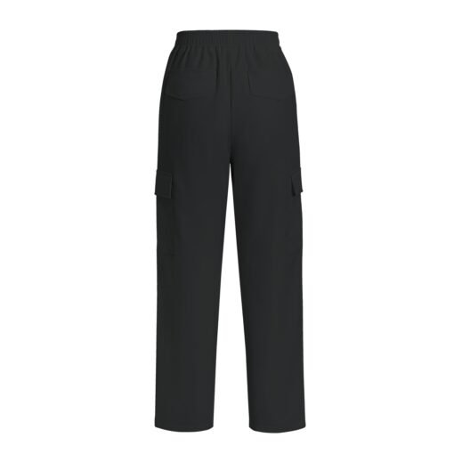 Women's Black Cargo Pants MHAYHTF Pink Design - Image 2
