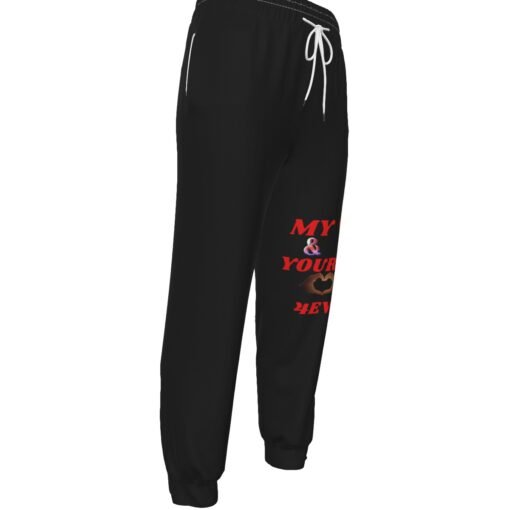Kid's Casual Black Pants With Red Design - Image 3